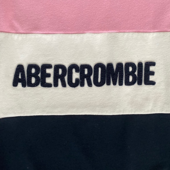 Abercrombie Pink, White, and Blue Crewneck - Picture 3 of 4